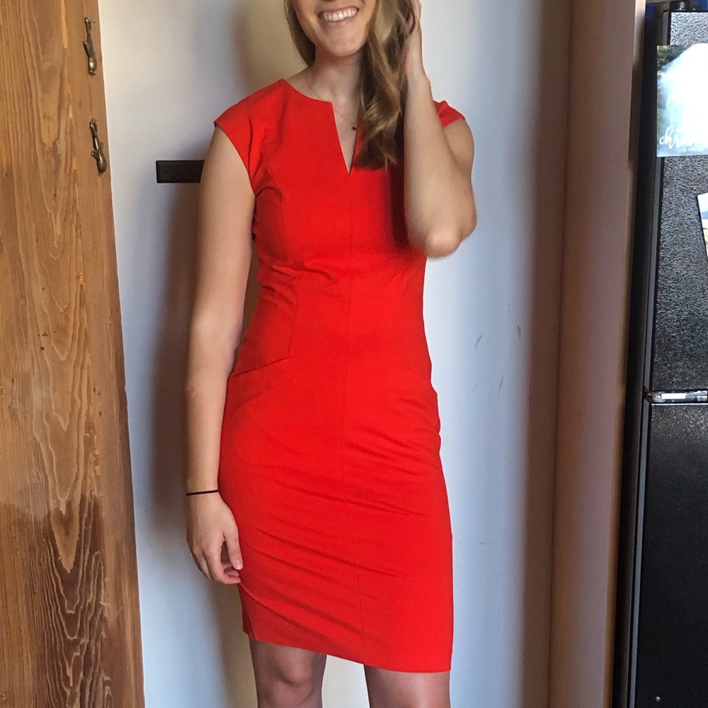 Lafayette 418 New York Midi Orange Dress
